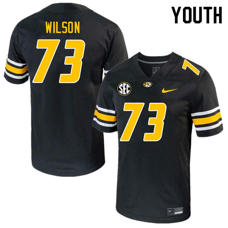 Youth #73 Tristan Wilson Missouri Tigers College 2023 Football Stitched Jerseys Sale-Black